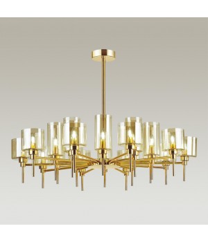 4689/20 MODERN (В 2-Х КОРОБКАХ) ODL20 405 золотой/янтарный Люстра E14 20*40W DIATRA-foto3