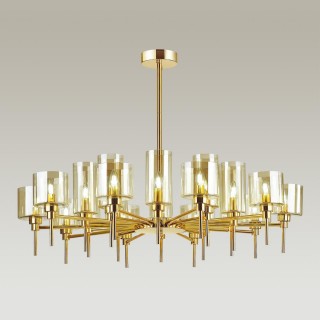 4689/20 MODERN (В 2-Х КОРОБКАХ) ODL20 405 золотой/янтарный Люстра E14 20*40W DIATRA-foto3