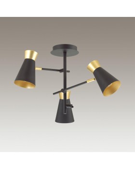 3790/3C LOFTI LN19 209 матовый черный, золотой Люстра потолочная E14 3*40W 220V LIAM-foto3