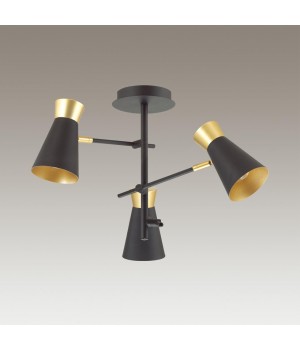 3790/3C LOFTI LN19 209 матовый черный, золотой Люстра потолочная E14 3*40W 220V LIAM-foto3