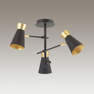 3790/3C LOFTI LN19 209 матовый черный, золотой Люстра потолочная E14 3*40W 220V LIAM-foto3