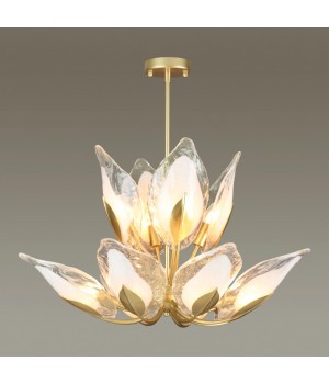 4924/12 HALL ODL22 441 матов.золотой/белый/стекло Люстра E14 12*40W MOKARTA-foto3