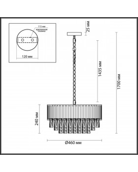 4120/9 HALL ODL19 431 золото/хрусталь Люстра E14 12*40W PALLADA-foto2