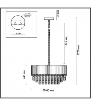 4120/9 HALL ODL19 431 золото/хрусталь Люстра E14 12*40W PALLADA-foto2