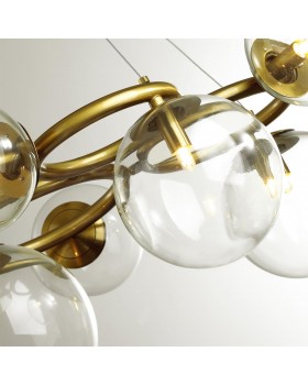 4276/7 MODERN ODL21 397 прозр/стекло/золотистый Подвесной светильник IP20 G9 7*40W NUVOLA-foto6