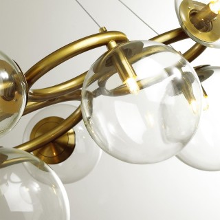 4276/7 MODERN ODL21 397 прозр/стекло/золотистый Подвесной светильник IP20 G9 7*40W NUVOLA-foto6