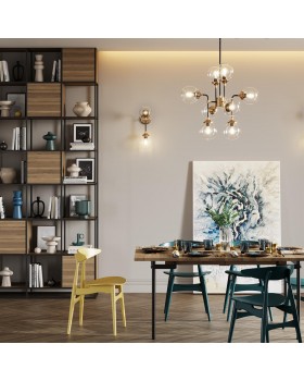 4971/8 LOFT ODL22 477 черный/золотой/прозрачный/стекло Люстра E27 8*40W PRIAMA-foto3