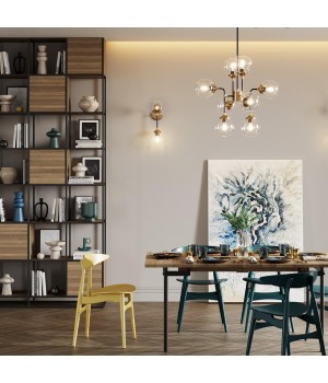 4971/8 LOFT ODL22 477 черный/золотой/прозрачный/стекло Люстра E27 8*40W PRIAMA-foto3