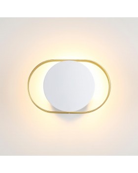 4246/7WW HIGHTECH ODL21 187 бел/золотист/металл Настенный светильник IP20 LED 7W 560Лм 3000K MONDY-foto4