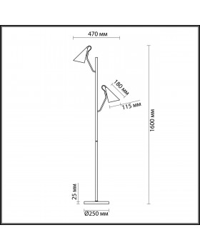 4439/2F MODERNI LN20 142 белый, золотой Торшер E14 2*40W 220V WATSON-foto2