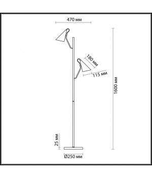 4439/2F MODERNI LN20 142 белый, золотой Торшер E14 2*40W 220V WATSON-foto2