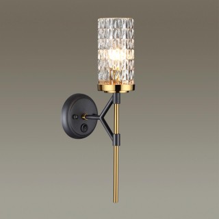 4225/1W MIDCENT ODL21 479 черн/золот/металл Настенный светильник IP20 1*E14 60W VITTORIA-foto4