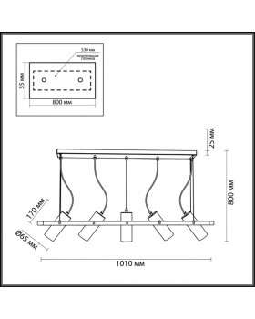 3714/5 MODERNI LN19 143 золотой, чёрный Светильник подвесной GU10 LED 5*5W 220V CLAIRE-foto2