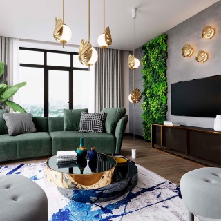 4864/1A MODERN ODL_EX22 81 золотистый/белый/стекло Подвес E14 1*40W JUNGLE-foto3