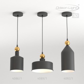 4088/1 PENDANT ODL19 361 темн.серый/золотой Подвес Е27 1*40W BOLLI-foto5
