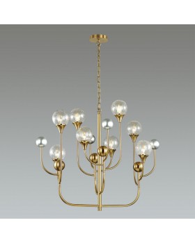 4785/8 HALL ODL21 459 золото/серебрист./металл//стекло Люстра E14 8*40W KELLI-foto3