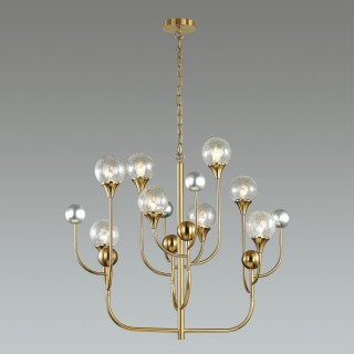 4785/8 HALL ODL21 459 золото/серебрист./металл//стекло Люстра E14 8*40W KELLI-foto3