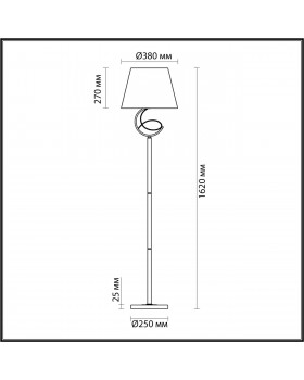 4541/1F NEOCLASSI (В 2-Х КОРОБКАХ) LN21 123 белый Торшер E27 60W 220V FLEUR-foto2