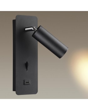 4301/3WL HIGHTECH ODL22 275 черный/металл Настенный светильник IP20 c USB зарядкой c выкл. LED 3W 233Лм 3000K BILL-foto3