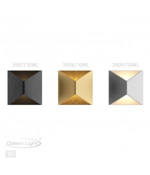 3908/10WL HIGHTECH ODL20 241 золотистый/металл Настенный светильник LED 3500K 10W 220V IP65 TIBRO-foto5