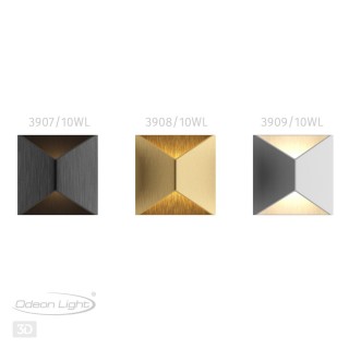 3908/10WL HIGHTECH ODL20 241 золотистый/металл Настенный светильник LED 3500K 10W 220V IP65 TIBRO-foto5