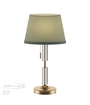 4887/1T MODERN ODL_EX22 89 бронзовый/зеленый/абажур ткань Настольная лампа E27 1*60W LONDON-foto5