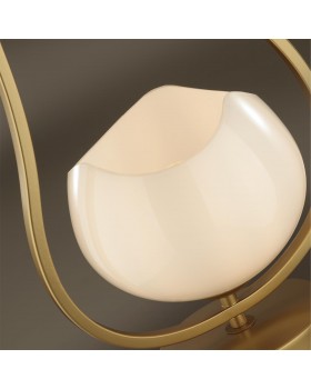 4873/1T MODERN ODL_EX22 85 золотой/белый/стекло Настольная лампа E14 1*40W WATERLILY-foto7