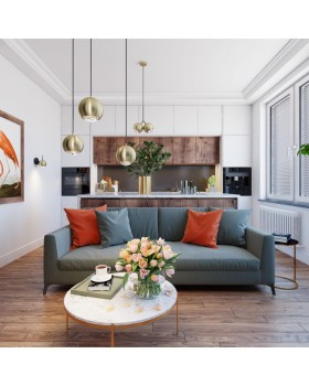 4227/6WL L-VISION ODL21 254 зол/металл Настенный светильник выкл на базе IP20 LED 6W 300Лм 3000К MIA-foto3