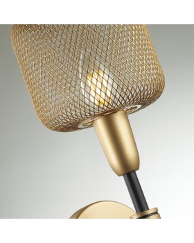 4975/1W LOFT ODL22 475 черный/мат.золотой/металл.сетка Бра E14 1*40W LECOLA-foto5