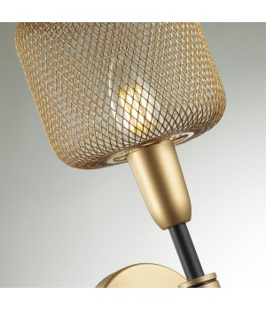 4975/1W LOFT ODL22 475 черный/мат.золотой/металл.сетка Бра E14 1*40W LECOLA-foto5