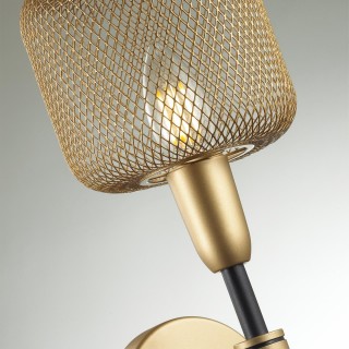 4975/1W LOFT ODL22 475 черный/мат.золотой/металл.сетка Бра E14 1*40W LECOLA-foto5