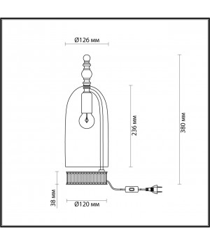 4892/1T NEO ODL_EX22 63 бронзовы/коньячный/стекло Настольная лампа E14 1*40W BELL-foto2