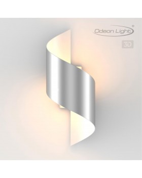 3800/5WL HIGHTECH ODL19 182 серебр/металл Настен.светильник LED 5W 400Лм 3000К 150*150 BOCCOLO-foto4