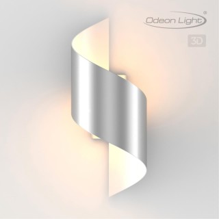 3800/5WL HIGHTECH ODL19 182 серебр/металл Настен.светильник LED 5W 400Лм 3000К 150*150 BOCCOLO-foto4