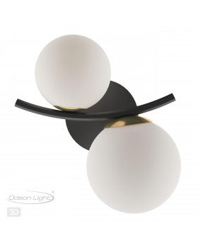 4267/2W MODERN ODL21 339 бел.матов. акрил/ черн/металл Настенный светильник Е14 2*40W DINO-foto5