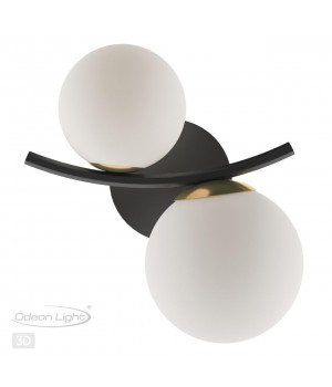4267/2W MODERN ODL21 339 бел.матов. акрил/ черн/металл Настенный светильник Е14 2*40W DINO-foto5