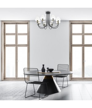 3708/8C LOFTI LN19 202 черный Люстра потолочная E14 8*40W 220V ILONA-foto3