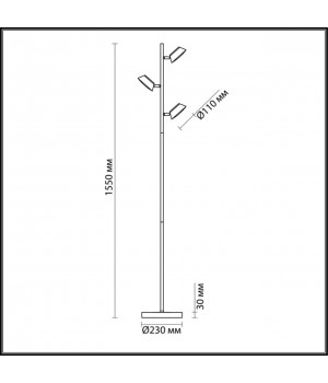 3747/15FL LEDIO LN19 41 чёрный Торшер LED 3*15W 220V JILL-foto2