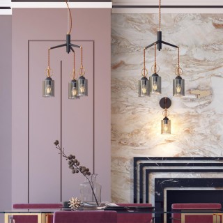 4657/1W COUNTRY ODL20 493 черный/золотой/дымчатый Бра с выкл. E27 60W 220V OPIKA-foto3