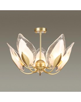 4924/5 HALL ODL22 441 матов.золотой/белый/стекло Люстра E14 5*40W MOKARTA-foto3