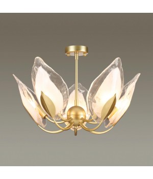 4924/5 HALL ODL22 441 матов.золотой/белый/стекло Люстра E14 5*40W MOKARTA-foto3