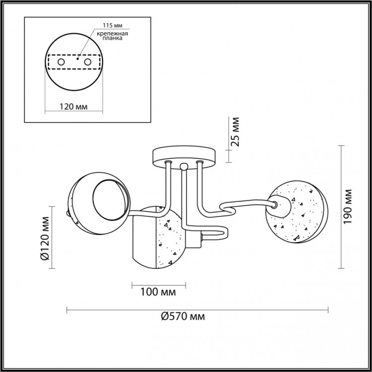 4539/3C COMFI LN21 064 хром Люстра потолочная E14 3*40W 220V POLLY