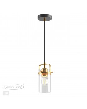 4653/1 COUNTRY ODL20 503 черный/золотой/прозрачный Подвес E27 60W 220V KOVIS-foto5