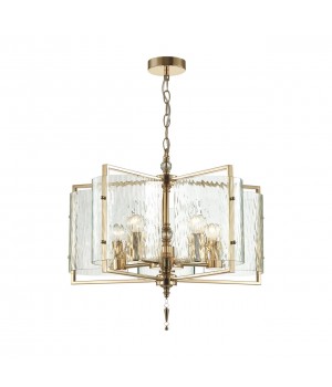 4878/5 MODERN ODL_EX22 93 золотой/прозрачный/стекло Люстра E27 5*60W ELEGANTE-foto6