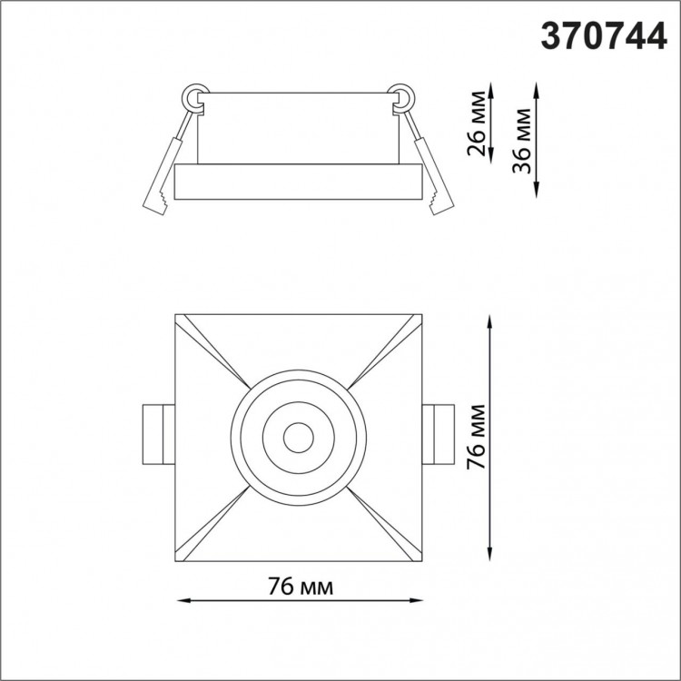 370744 SPOT NT21 247 золото Светильник встраиваемый IP20 GU10 50W 220V METIS