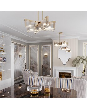 4877/3 HALL ODL_EX22 59 золотой/прозрачный/стекло Люстра E14 3*40W GATSBY-foto3