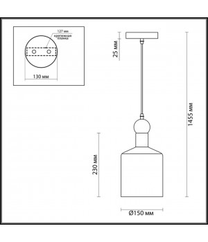 4086/1 PENDANT ODL19 361 серый/золотой Подвес Е27 1*40W 220V BOLLI-foto2