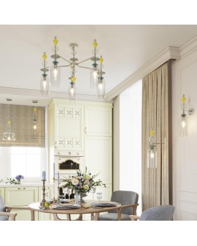 4893/7C CLASSIC ODL_EX22 33 хром/раноцветн./керамика/стекло Люстра потолочная E14 7*40W 4893/7C BIZET-foto3