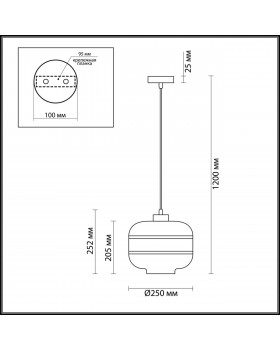 4772/1 PENDANT ODL21 281 бордовый/бронзовый Подвес E27 60W STORBI-foto2