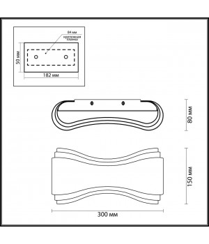 3894/8WG HIGHTECH ODL20 181 золотистый/металл Настенный светильник LED 3000K 8W 220V FARFI-foto2